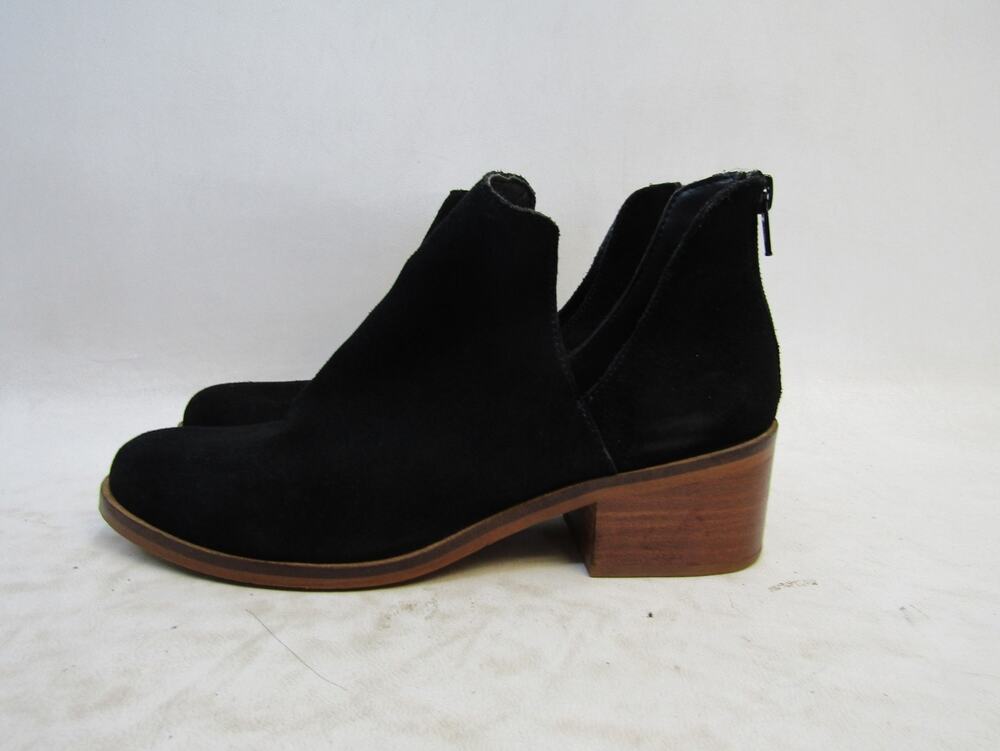 Steve Madden Womens Sz 6.5 Black Suede Zip Ankle Fashion Boot Bootie